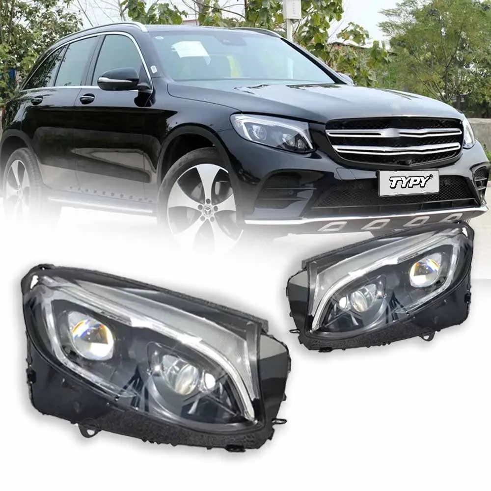 New LED Headlight Upgrade Modified Full Head Lamp For Benz GLC W253 2016-2018 Turn Signals Daytime Running Lights