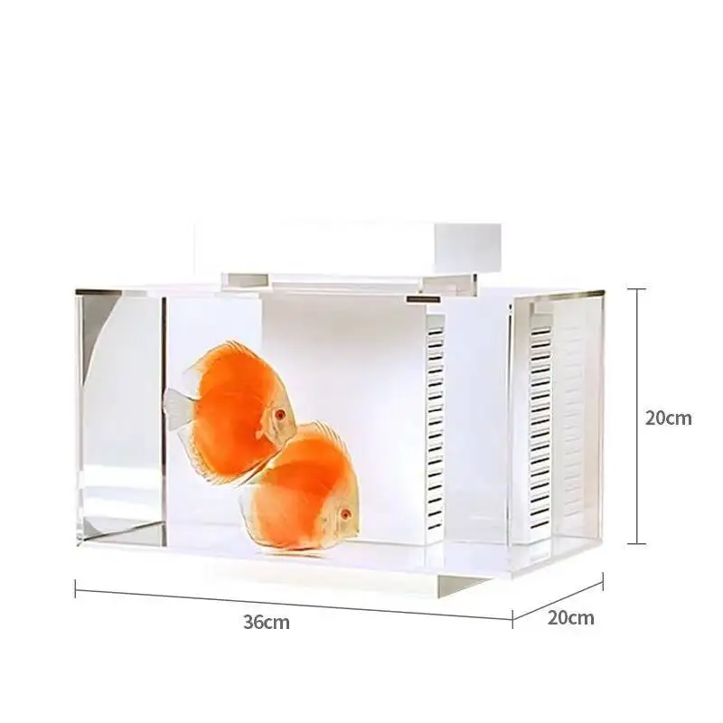 Aquarium desktop small smart fish tank creative landscaping home mini goldfish tank air tank aquarium accessories  4.5-12V