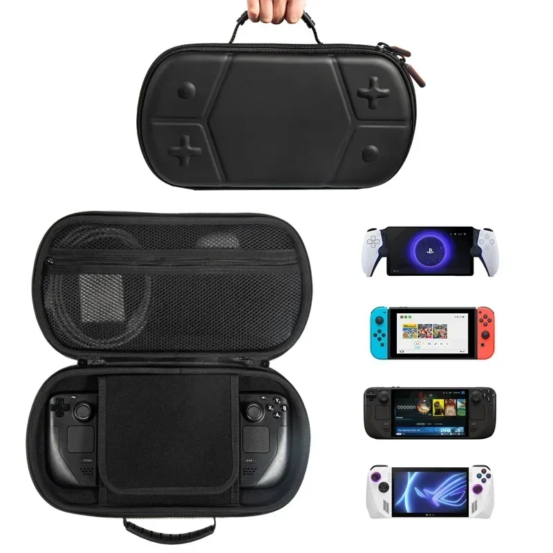 Travel Carrying Case For Switch/ROG AIIy/PlayStation Portal/Steam Deck OLED/Logitech G Cloud/MSI Claw Console Storage Bag Shell