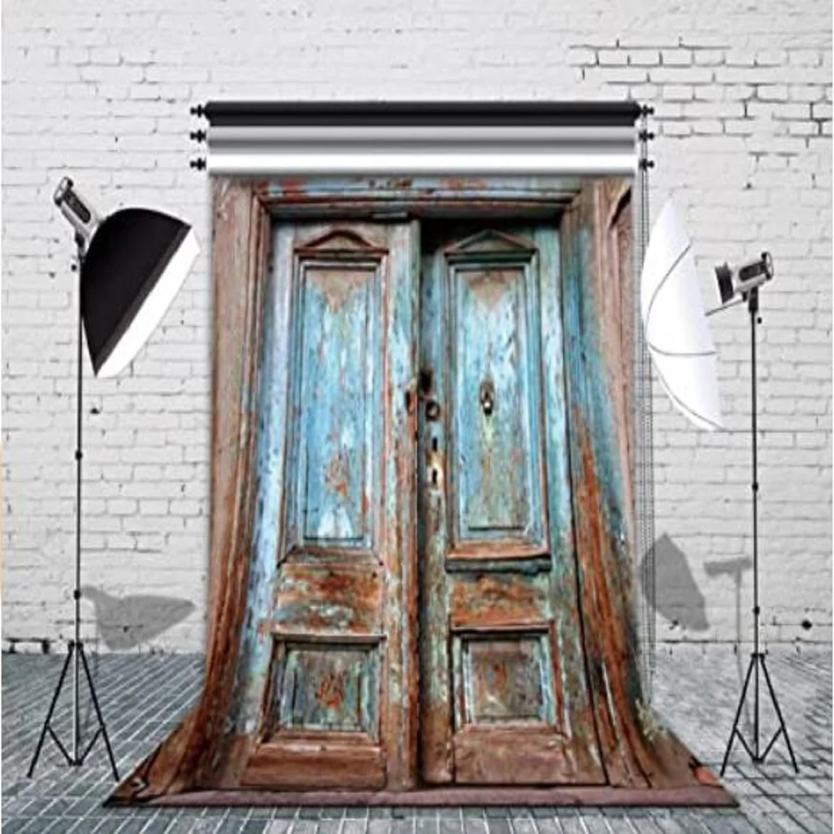 

Vintage Shabby Photography Backdrop Rustic Farmhouse Old Door Background for Kids Baby Portraits Photo Booth Shoot Studio Props