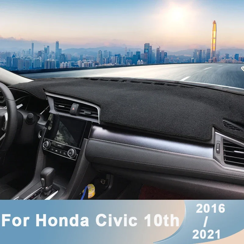 For Honda Civic 10th 2016 2017-2019 2020 Eyes Protector Accessories 3d Car Dashboard Cover Mats Avoid Lights Pads  Auto Ineriors