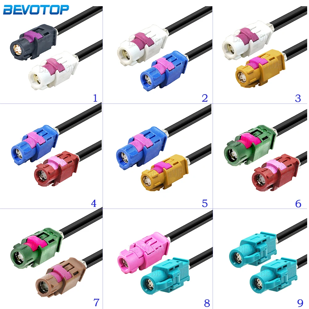

4-Core HSD LVDS Cable HSD Code A/B/C/D/E/H/K/Z Female Jack 4Pin Connector for Auto Car Combox USB Video Instrument Bridge Wiring