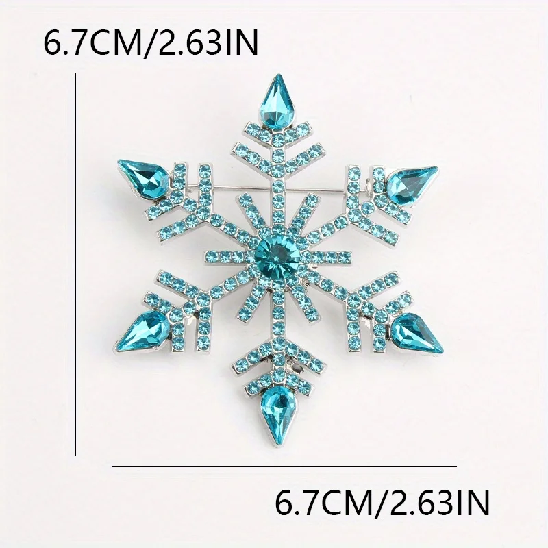 الحد الأدنى الإبداعية شخصية بسيطة المتخصصة سداسية قطع ندفة الثلج بروش #4