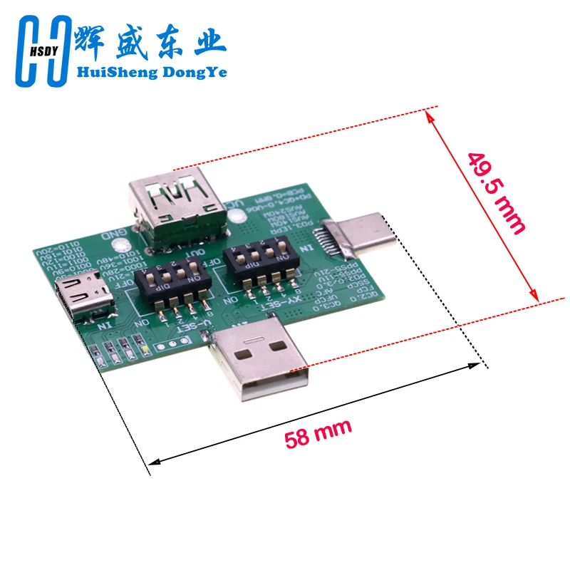 PD/QC3.0 2.0/PPS Deception Fast Charge Trigger Module Aging Board Test Board Adjustable Dial Code USB Type-C 5V 9V 12V 15V 20V