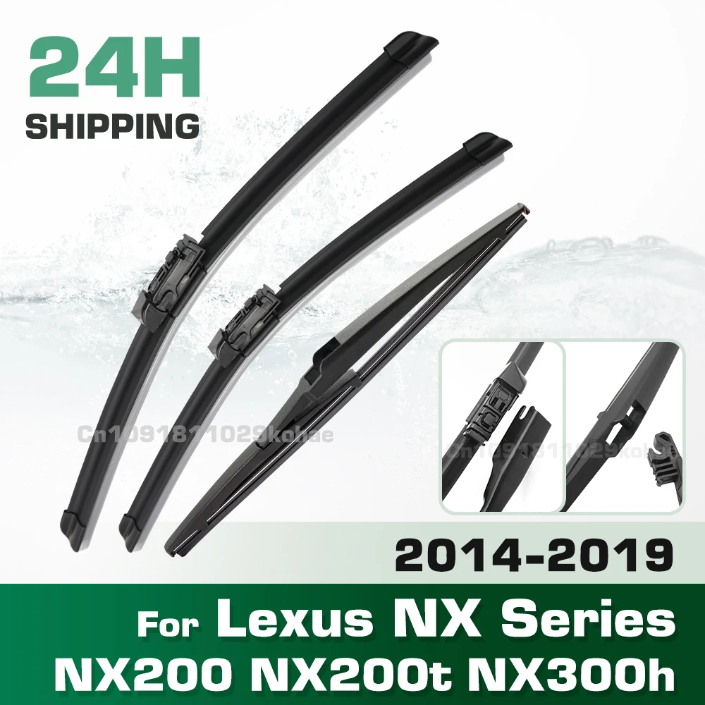 GREATROAD Wiper LHD&RHD Front & Rear Wiper Blades Set For Lexus NX Series NX200 NX200t NX300h 2014 - 2019 Windshield Windscreen