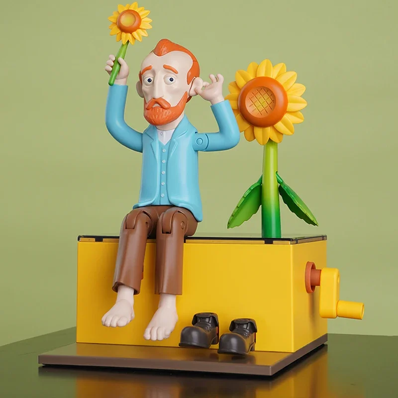 

Van Gogh Great Artist The Joints Can Move Action Figure Hand Shaking Toy Famous Painting Trendy Gift Desktop Ornament Moving Toy