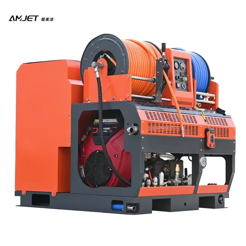 Amjet 4350psi40 Liters Per Minute Spray Washing Machine Cleaning of Pipes From 50 mm to 300 mm Suitable for Commercial