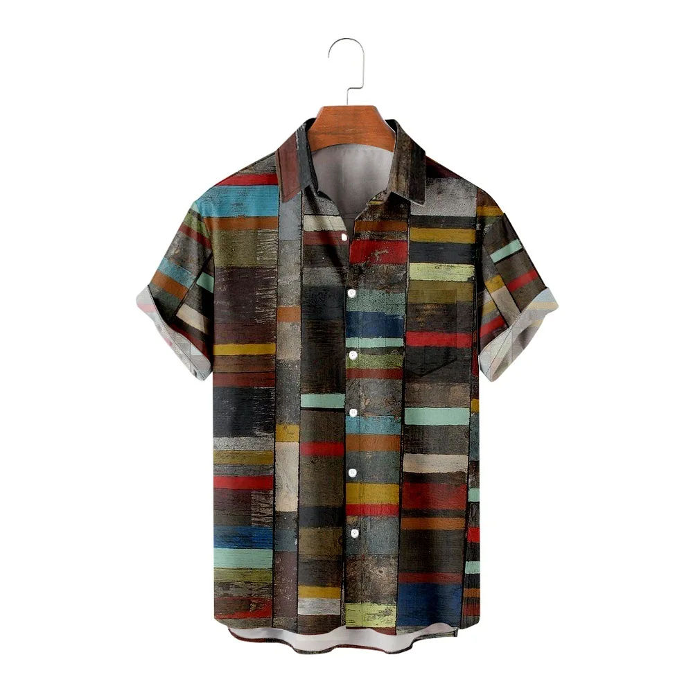 

Harajuku Luxury Puzzle elements 3D Print Men Single Breasted shirt Casual Women Blouse Short Sleeve Summer Flip collar shirts