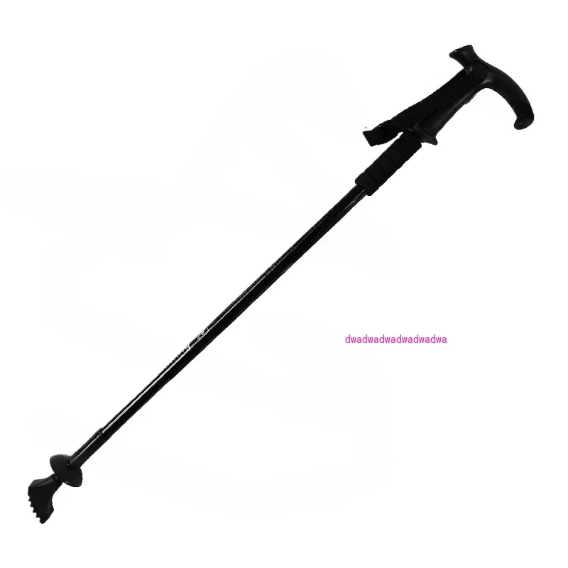 Product Three-Section Curved Handle Aluminum Alloy Alpenstock Walking Stick Walking Stick