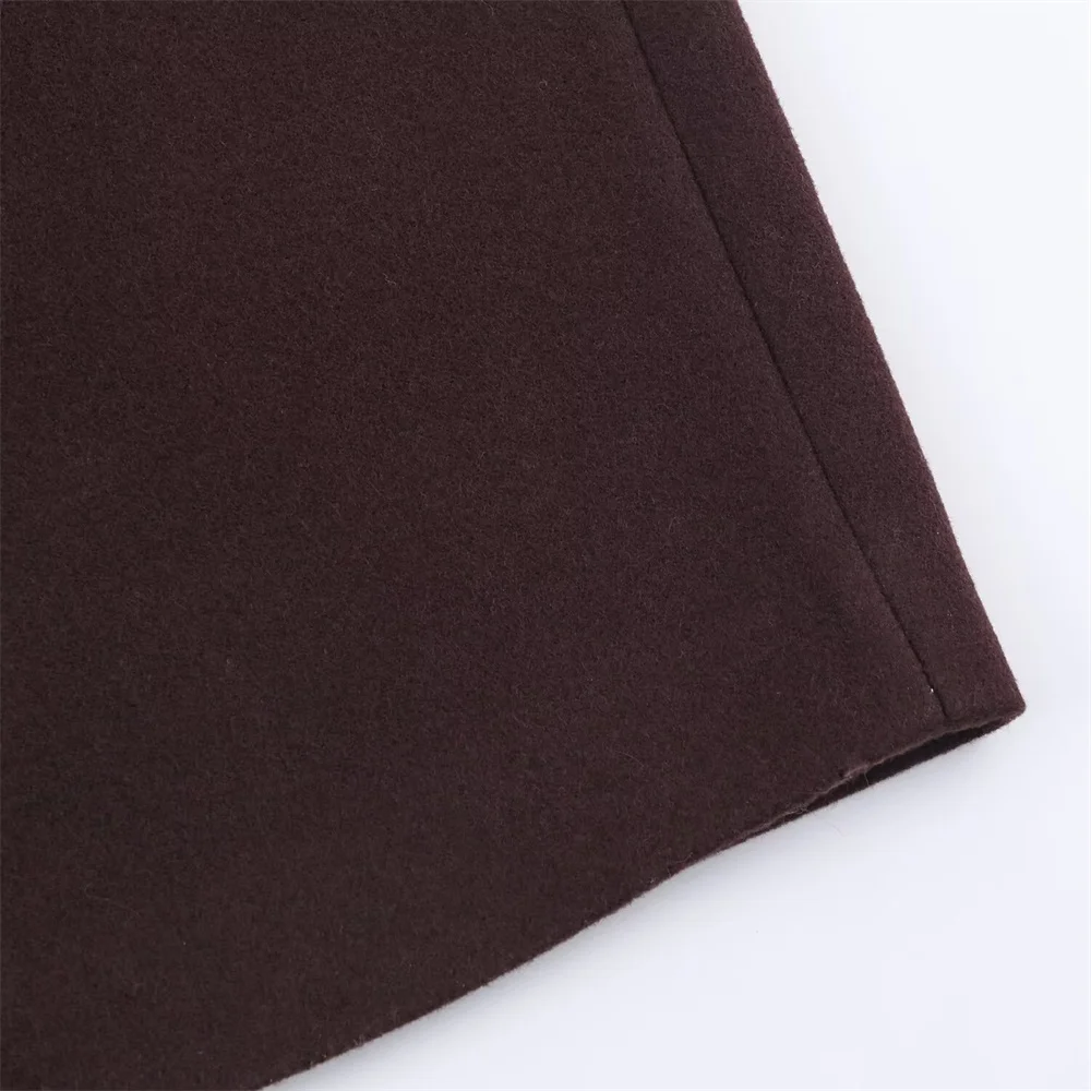 الشتاء الملابس النسائية الجديدة مزاجه الوقوف طوق أنبوب مستقيم سليم صالح حزام طويل معطف سترة #6