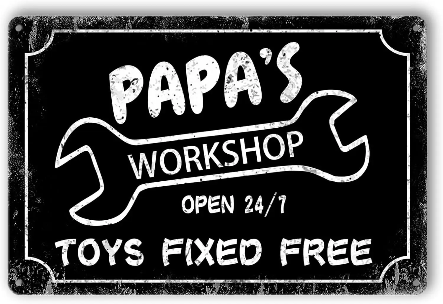 Funny Garage Sign Papa'S Workshop Signs Vintage Metal Tin Sign Garage Signs Man Cave Wall Decor Gift For Grandpa, Papa F AL sign
