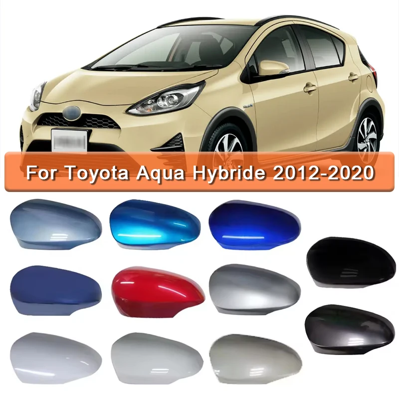 

Protective Cover Door Mirror Shell For Toyota Aqua Hybride 2012 - 2020 Car Rearview Accessories Upgrade Pearl White Light Blue