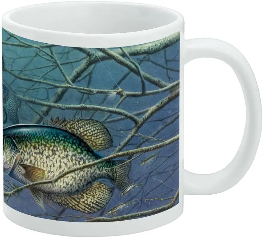 GRAPHICS & MORE Crappie Fishing 2 Ceramic Coffee Mug, Novelty Gift Mugs for Coffee, Tea and Hot Drinks, 11oz, White