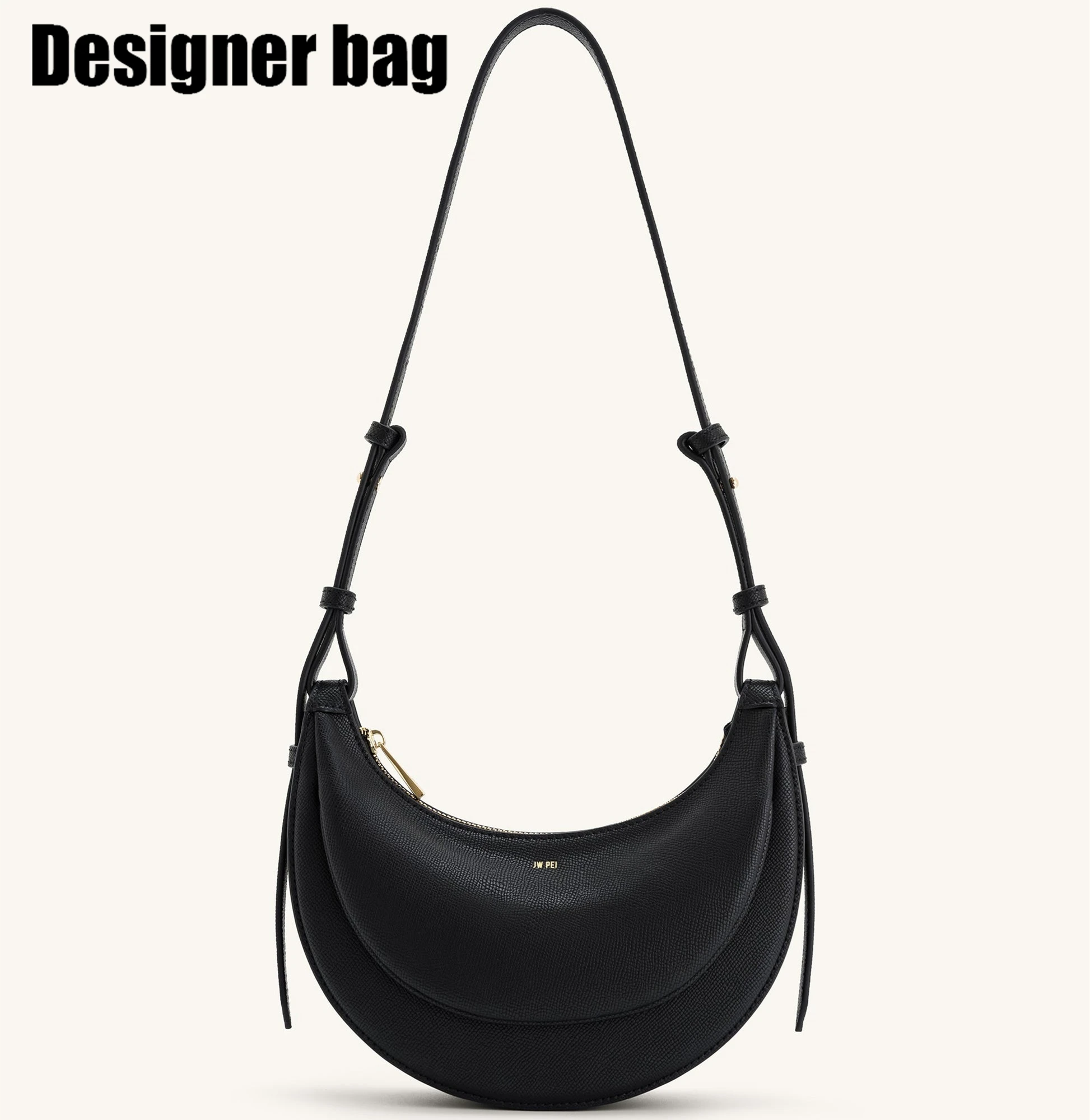 JW PEI New Half Moon Bag Women's Crossbody Large Capacity Commuter Bag Niche Design Bags Premium Underarm Bag Waist Bag