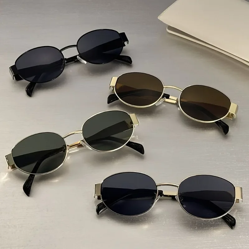 4 Pairs of Oval Retro Glasses. Novel Design, Comfortable Wearing, Must-have for Festivals, Popular Choice image 4