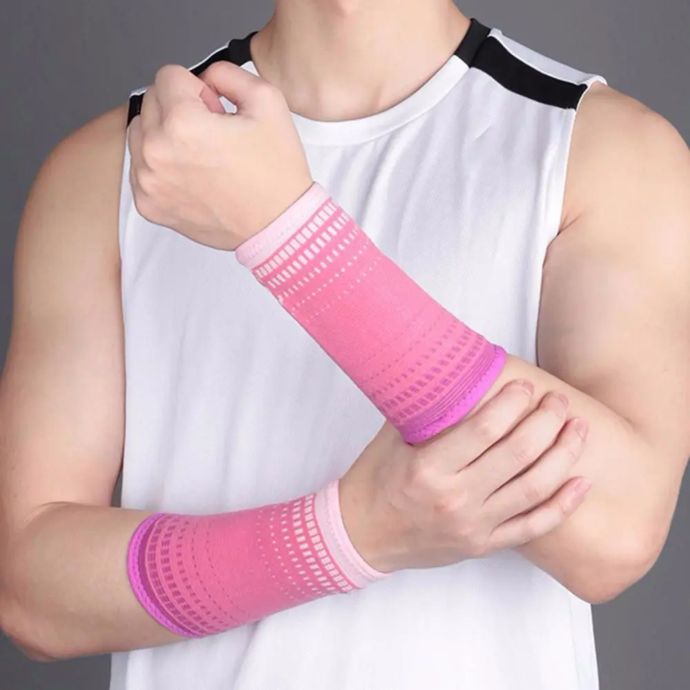 Breathable Assistance Fitness Basketball Volleyball Sports Sweat Bands Compression Protective Wristband
