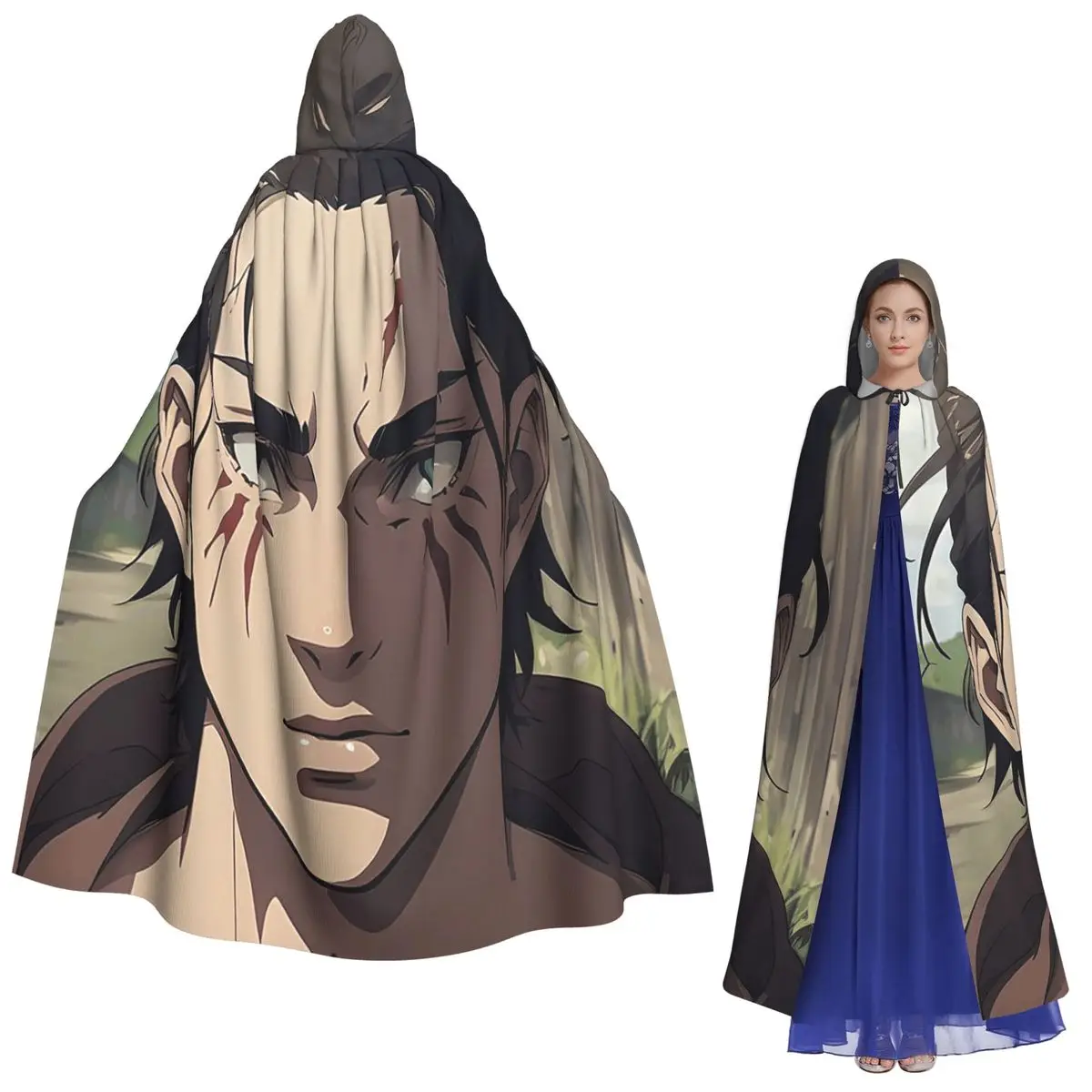 

Атака Титанов Zeke Yeager длинный плащ с капюшоном ведьма средневековый костюм накидка для косплея Хэллоуин вампир для взрослых унисекс