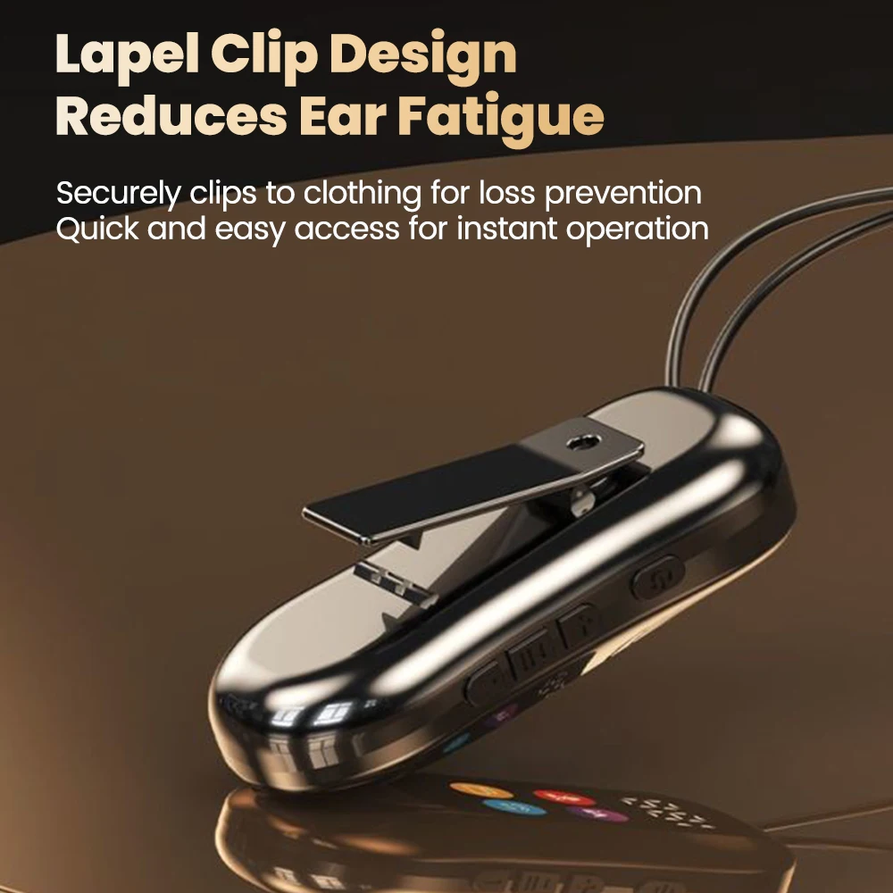 Elough Lavalier Bluetooth Earphones K-song Ear Return LED Screen Card Insertion/Bluetooth Earphones Ultra Long Battery Life