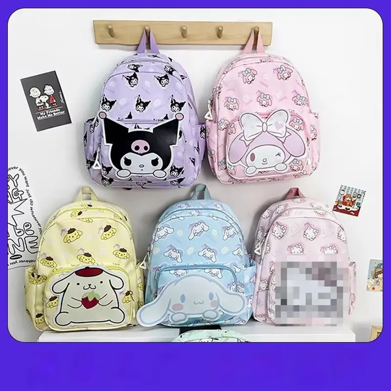 

Рюкзак для детского сада Sanrio с героями мультфильмов, аниме Kuromi Cinnamoroll, маленький рюкзак для детей 3-6 лет, школьная сумка, рюкзак большой вместимости