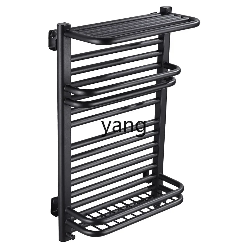 LH intelligent electric towel rack toilet drying rack small back basket bathroom heating towel rack