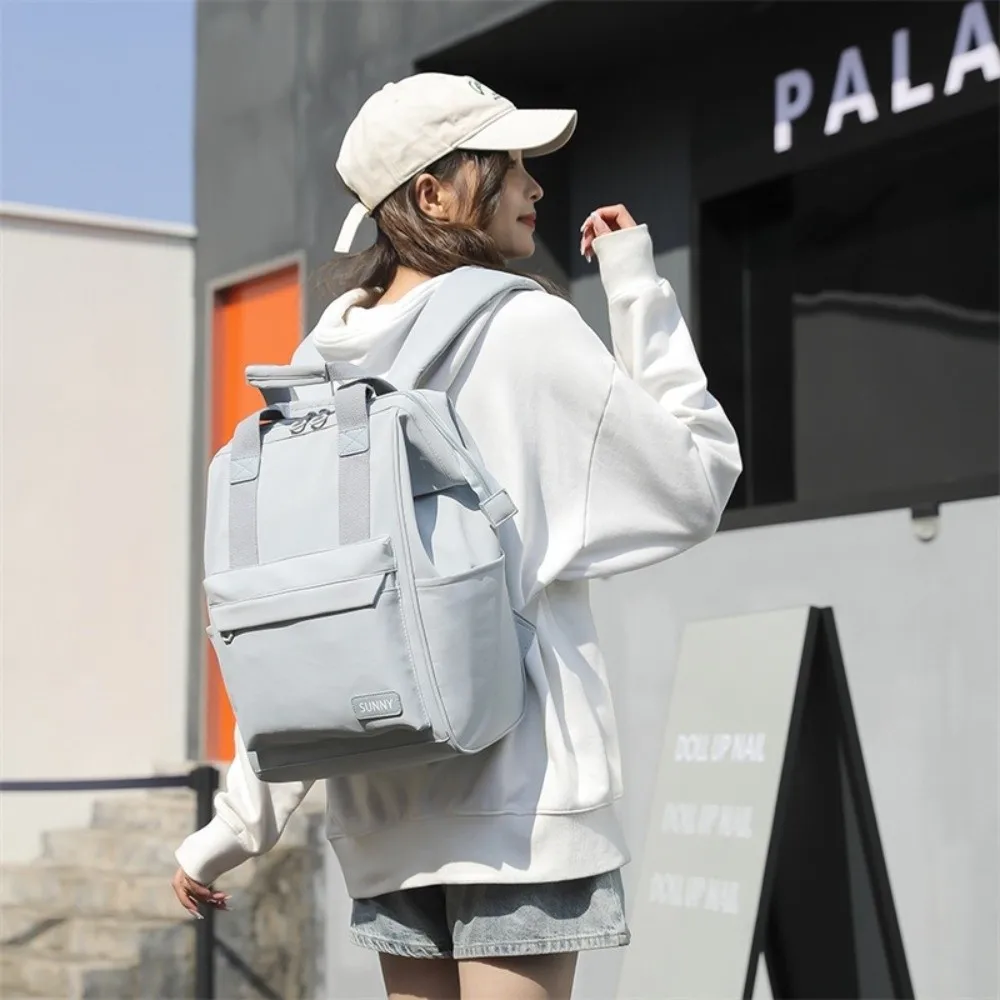 

Однотонный рюкзак на плечо, большой вместительный износостойкий дорожный рюкзак для ноутбука, ткань Оксфорд, школьная сумка с несколькими карманами