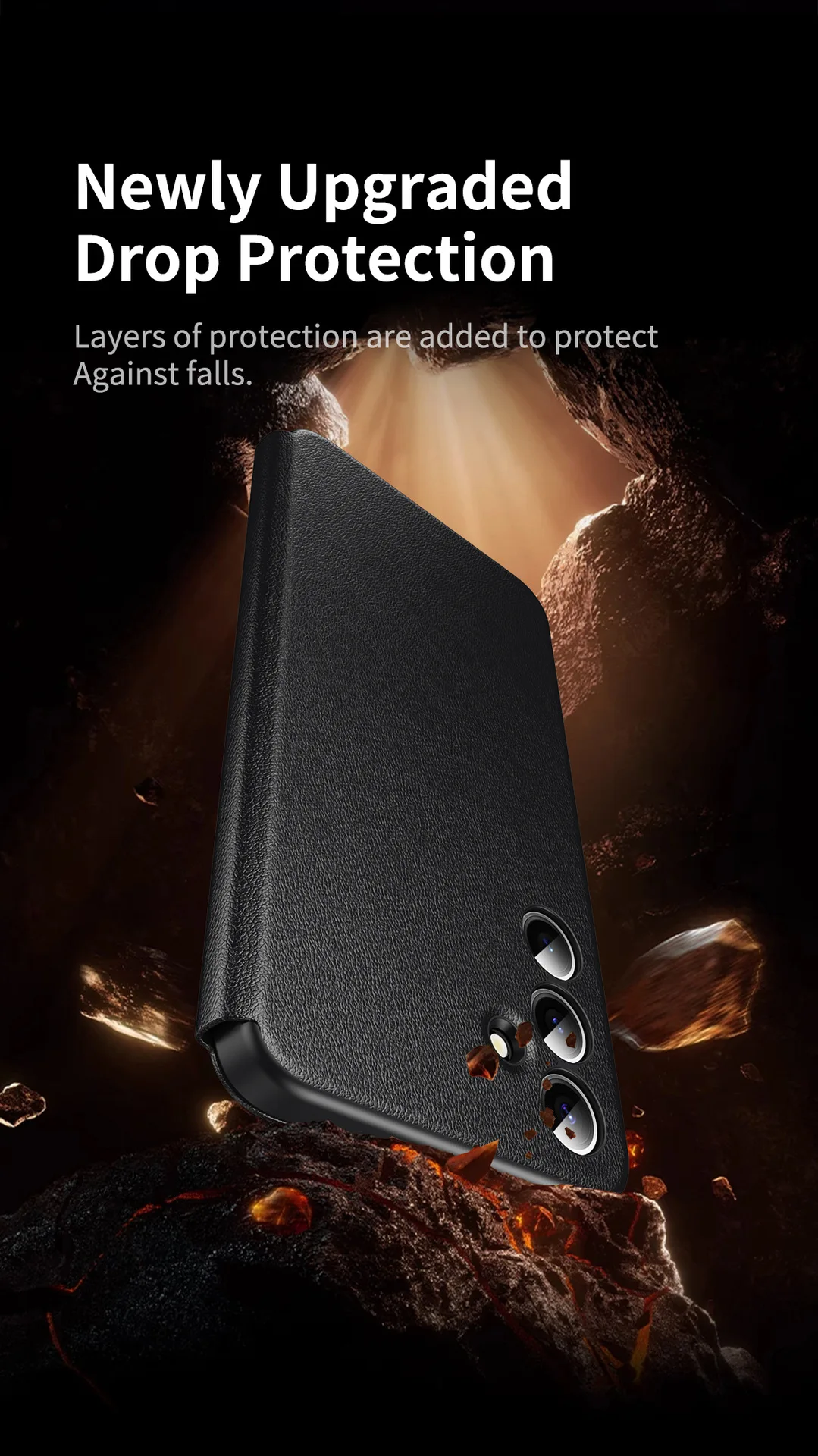 Smart Window Hülle für Samsung Galaxy S25 Ultra S26 FE S24 Plus S23 S22 Leder Anti-Schock-Hüllen Ohne Flip-Cover mit Anrufannahme-Funktion – Detail 3