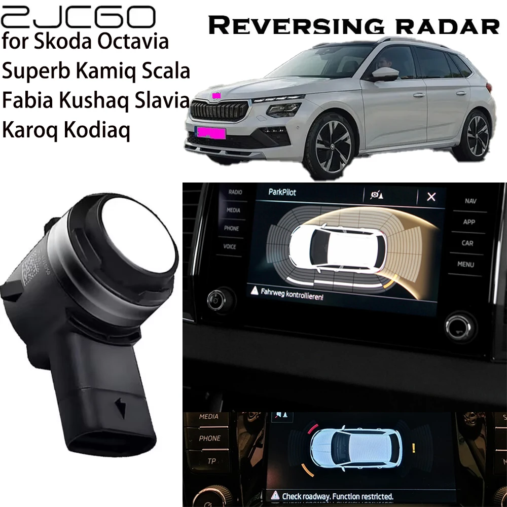 

Parking Sensor Assistance Backup Radar Buzzer System For Skoda Octavia Superb Kamiq Scala Fabia Kushaq Slavia Karoq Kodiaq