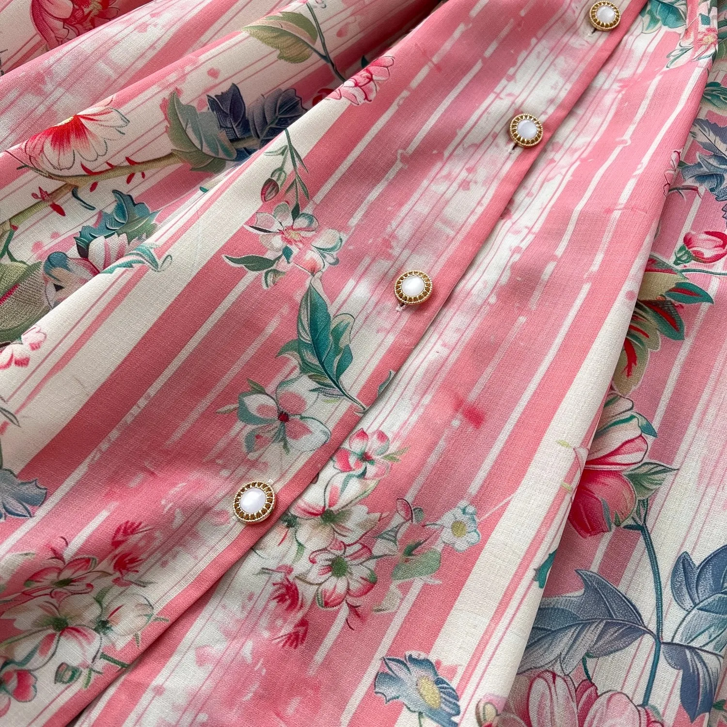 Verão férias flor boho robe vestido feminino manga curta entalhado cinto a linha praia festa vestido pérolas botões até maxi roupas