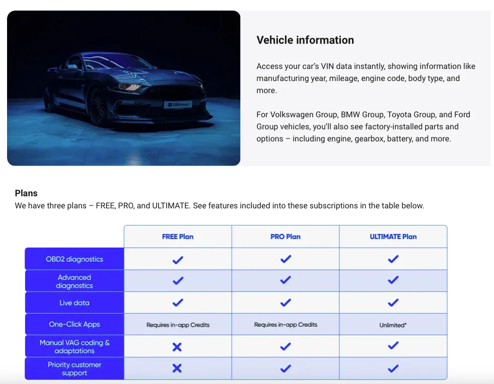 OBDELEVEN 3 Offizielles Diagnose- und Fehlerlöse-Tool OBDeleven V3 Nextgen für V-W /Audi/Seat/Skoda/Ford (US) – Detail 5