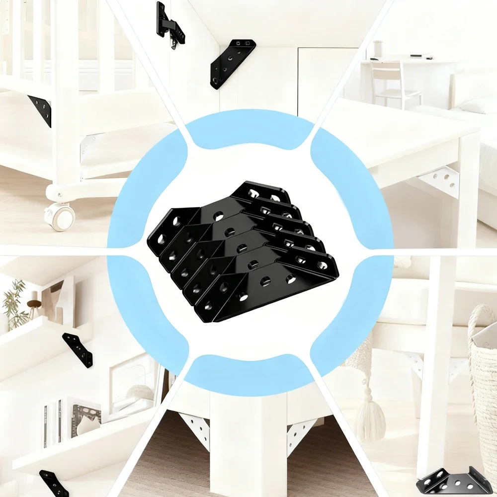 ตัวเชื่อมต่อมุมเฟอร์นิเจอร์อเนกประสงค์ 4/8/16 ชิ้น ทำจากสแตนเลส สำหรับตู้ ชั้นวางของ รองรับมุม ตัวยึดแบบคงที่