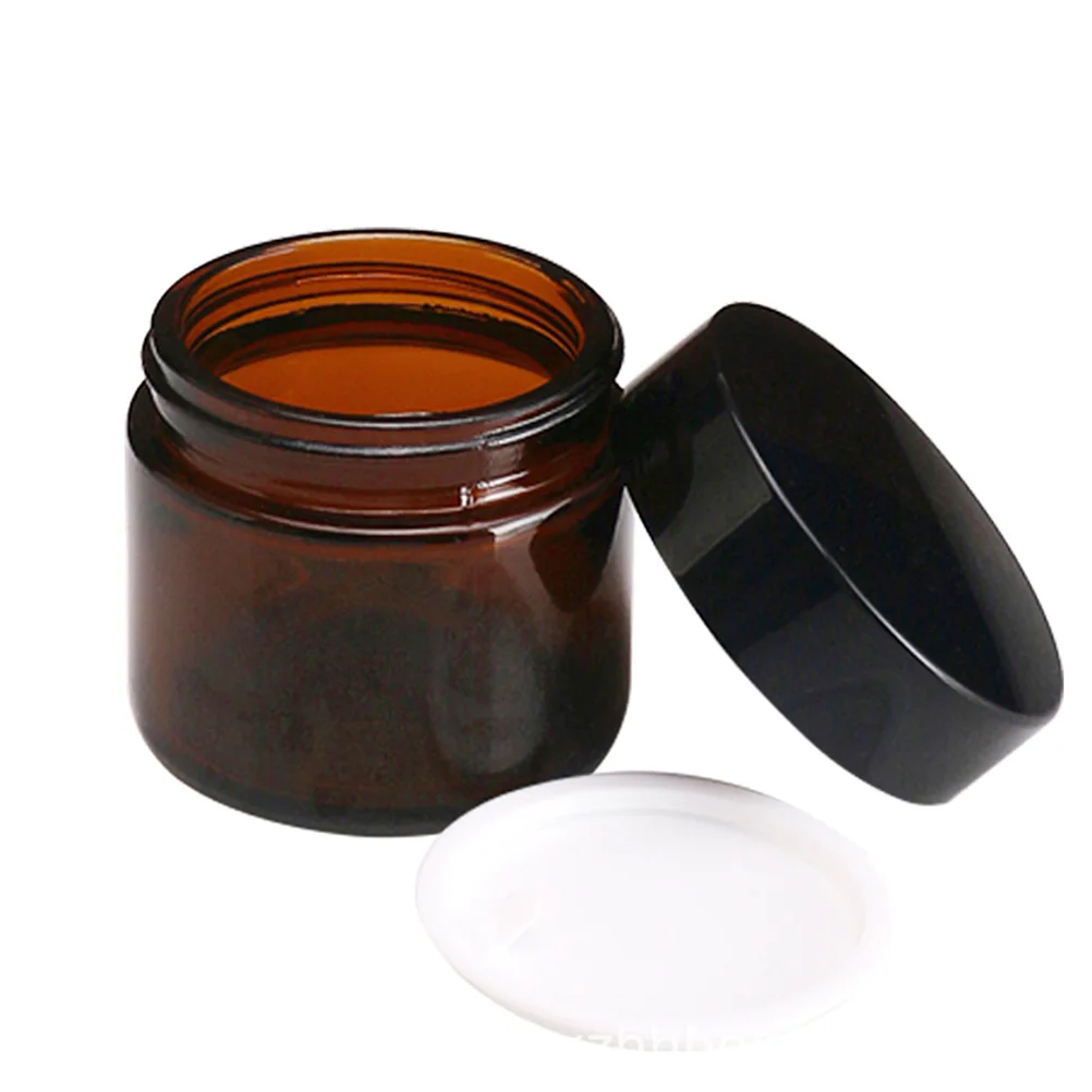 

6Pcs Brown Cream Jars Tea Color Lotion Bottles Leakproof Portable Makeup Containers for Travel Subpackaging Storage Empty