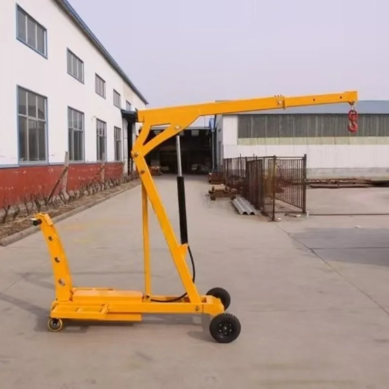 Electric mobile folding small crane Household small hydraulic lifting Micro lift Simple folding arm hoist