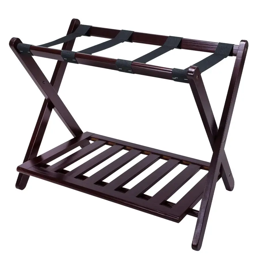 

Luggage Rack with Shelf, Espresso