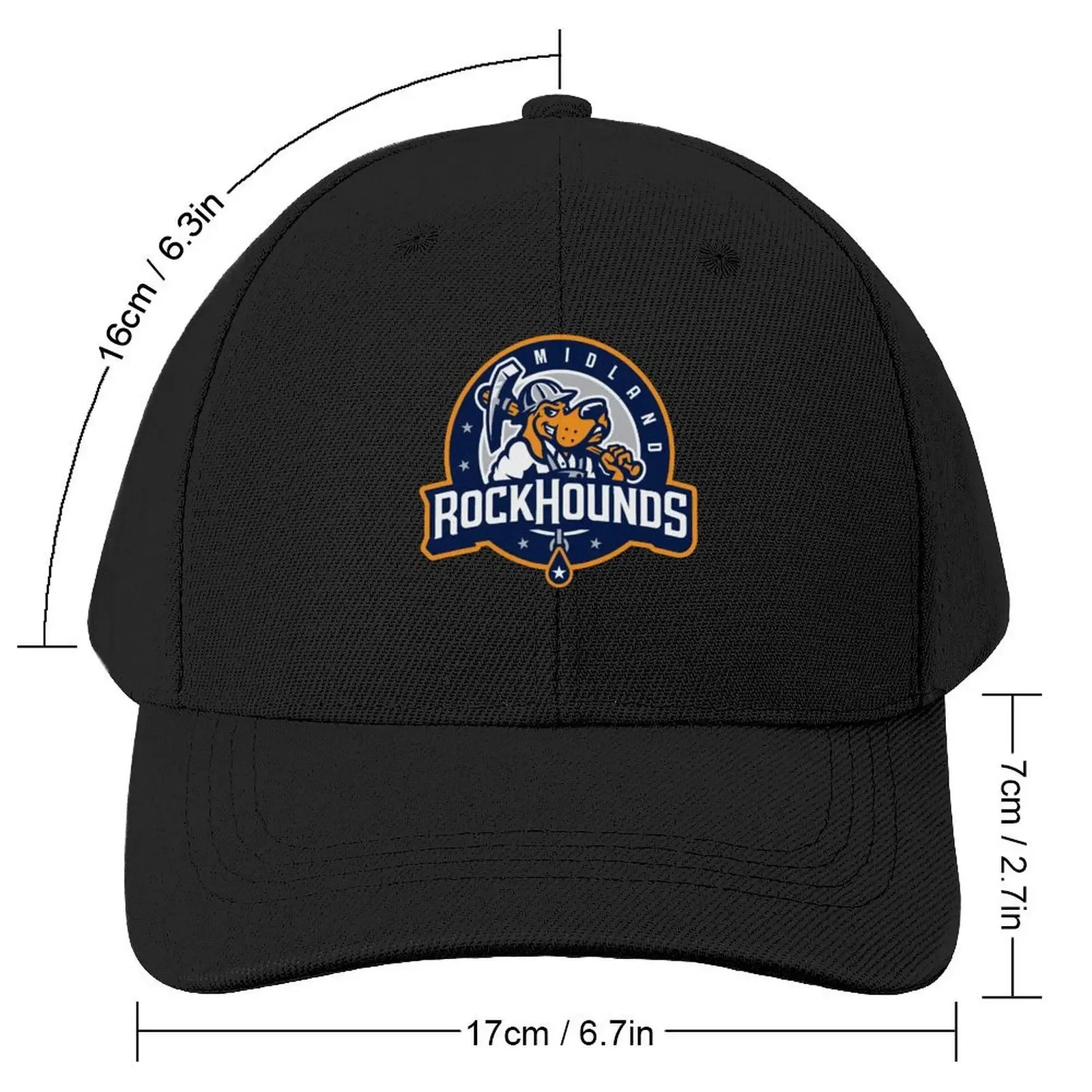 The Midland Rock Hounds Logo Baseball Cap Custom Cap Hood Golf Hat Beach Bag Women's Beach Visor Men's