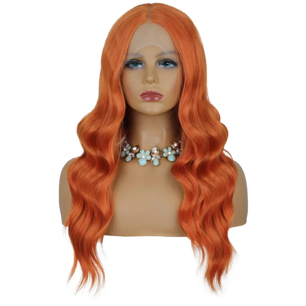 13 * 4 front lace wig, European and American big wave long curly wig female lace front wig headgear