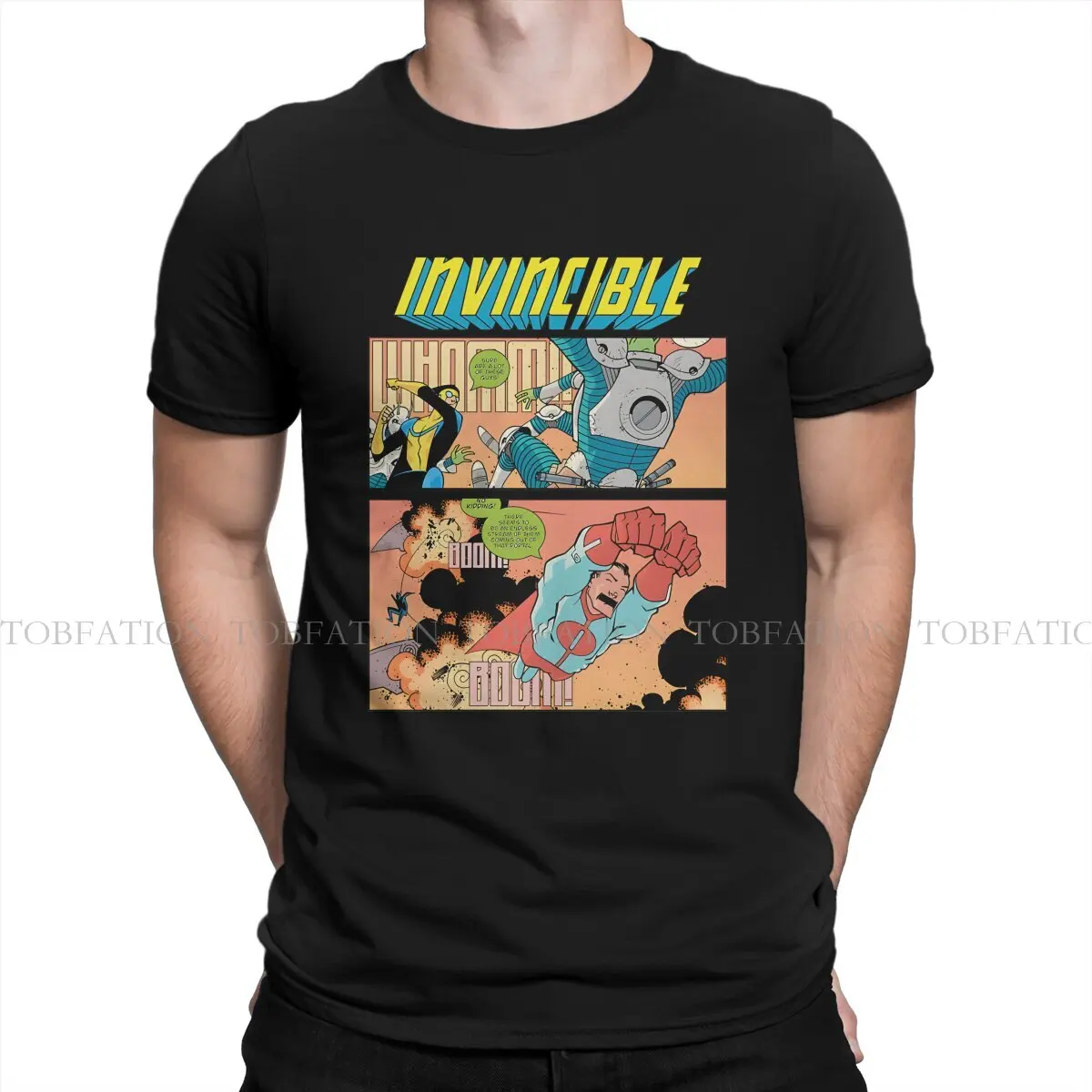 Invincible TV Series Newest TShirt for Men Unique Round Collar Pure Cotton T Shirt Distinctive Gift Clothes Tops