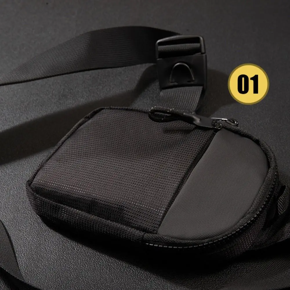 

Trendy Waterproof Crossbody Slings Bag Portable Unisex Men's Shoulder Bag Oxford Mobile Phone Bag for Outdoor