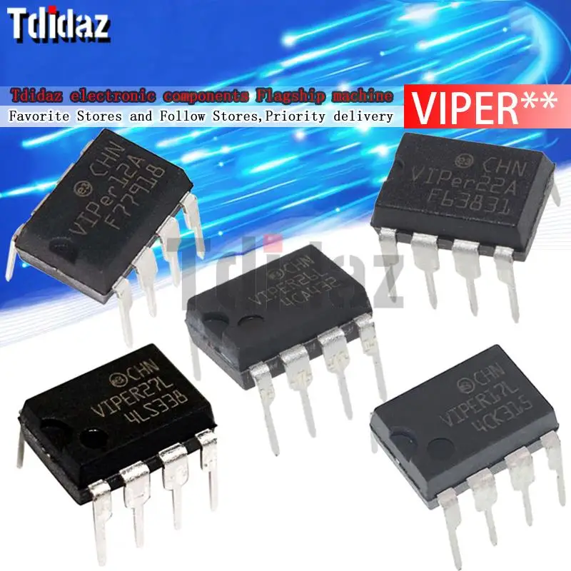 10PCS VIPER12A VIPER12 DIP-8 VIPER22A VIPER22 VIPER20A VIPER28 VIPER53 VIPER53A VIPER32A VIPER16L VIPER17L VIPER26L VIPER27L