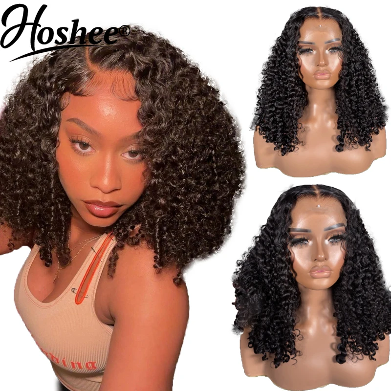 

Hoshee Jerry Curly 13x6 Lace Front Wig Pre Plucked Brazilian 13x4 Lace Frontal Human Hair Wigs For Women 4x4 Lace Closure Wig