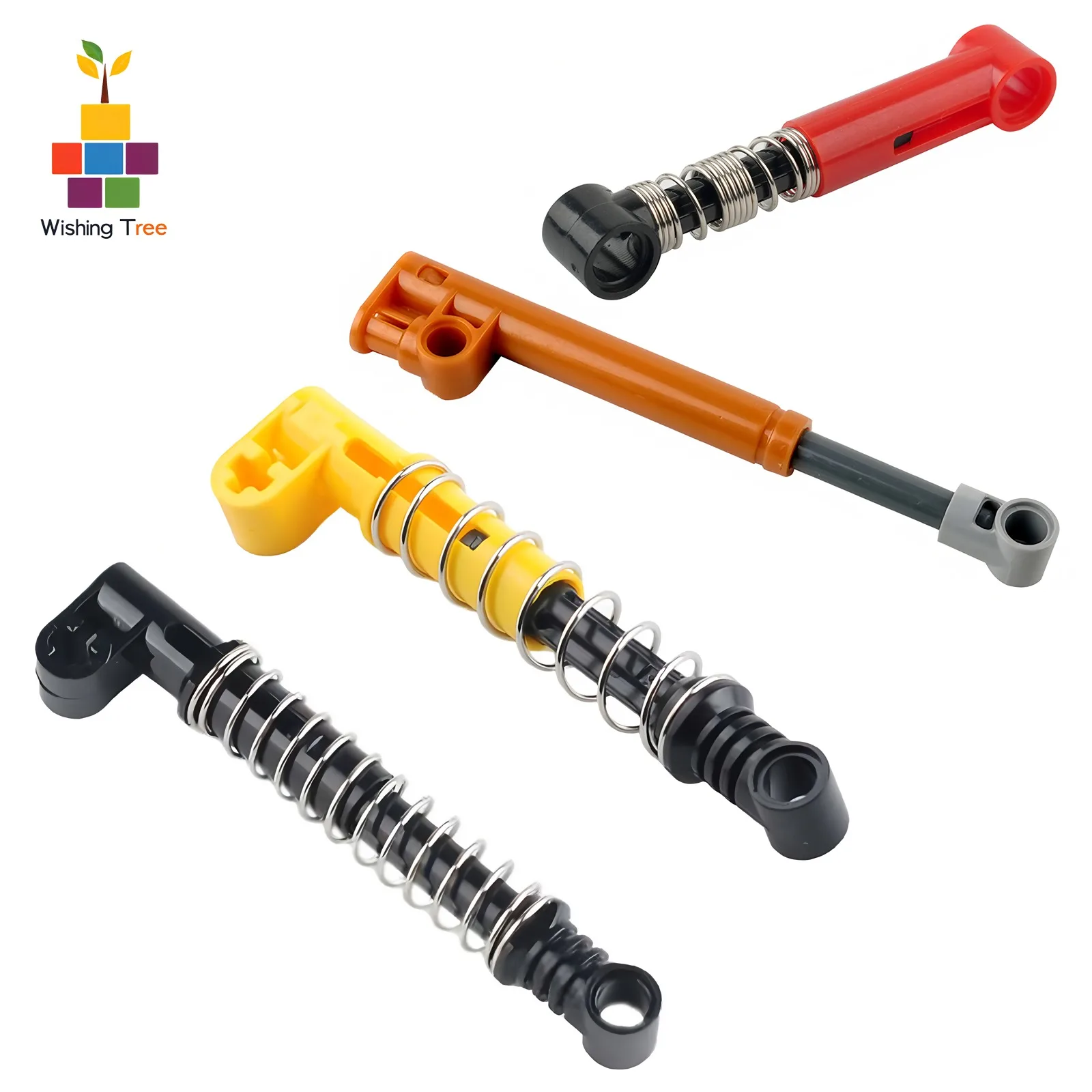 4PCS Shock-Absorbing Building Blocks Arms with Dual Spring System for Kids DIY Educational STEM Toys