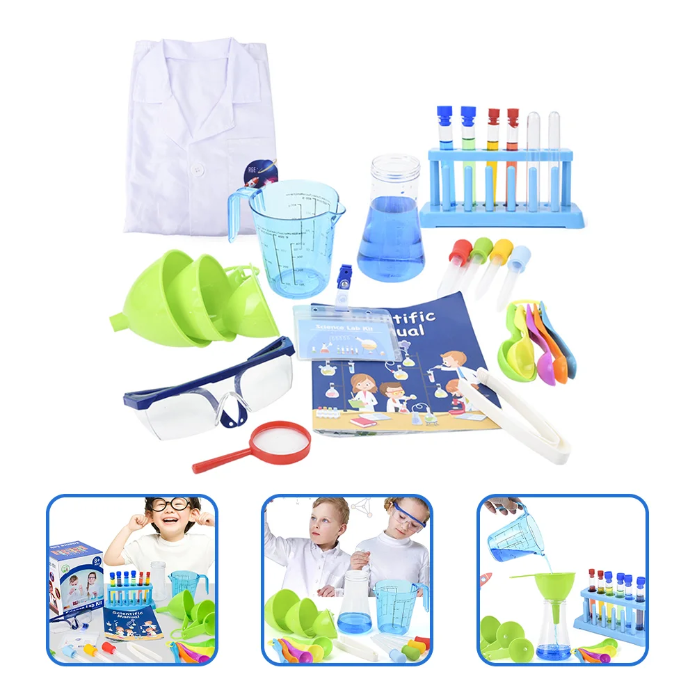 Science Experiment Kit Kits for Kids Coat Cosplay Toys Experiments Plastic Laboratory Child