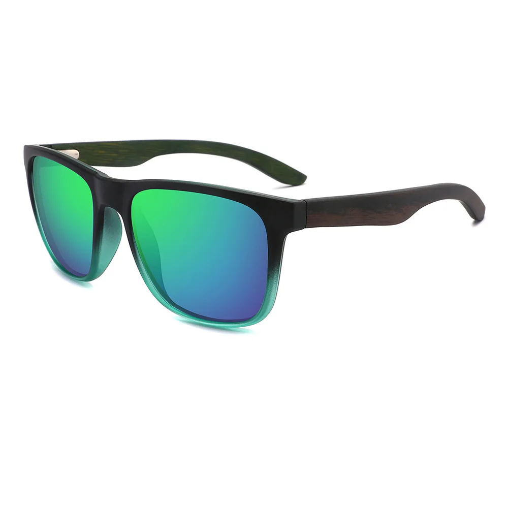 ShinyCoCo Luxusmarke Farbverlauf Holzsonnenbrille Holzbein Polarisierte Sonnenbrille Sonnenschutz Bambus und Holzbrille
