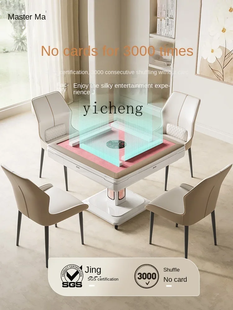 Automatic Household Foldable Heating Mahjong Table Roller Coaster Machine Hemp Dual-Use Sparrow