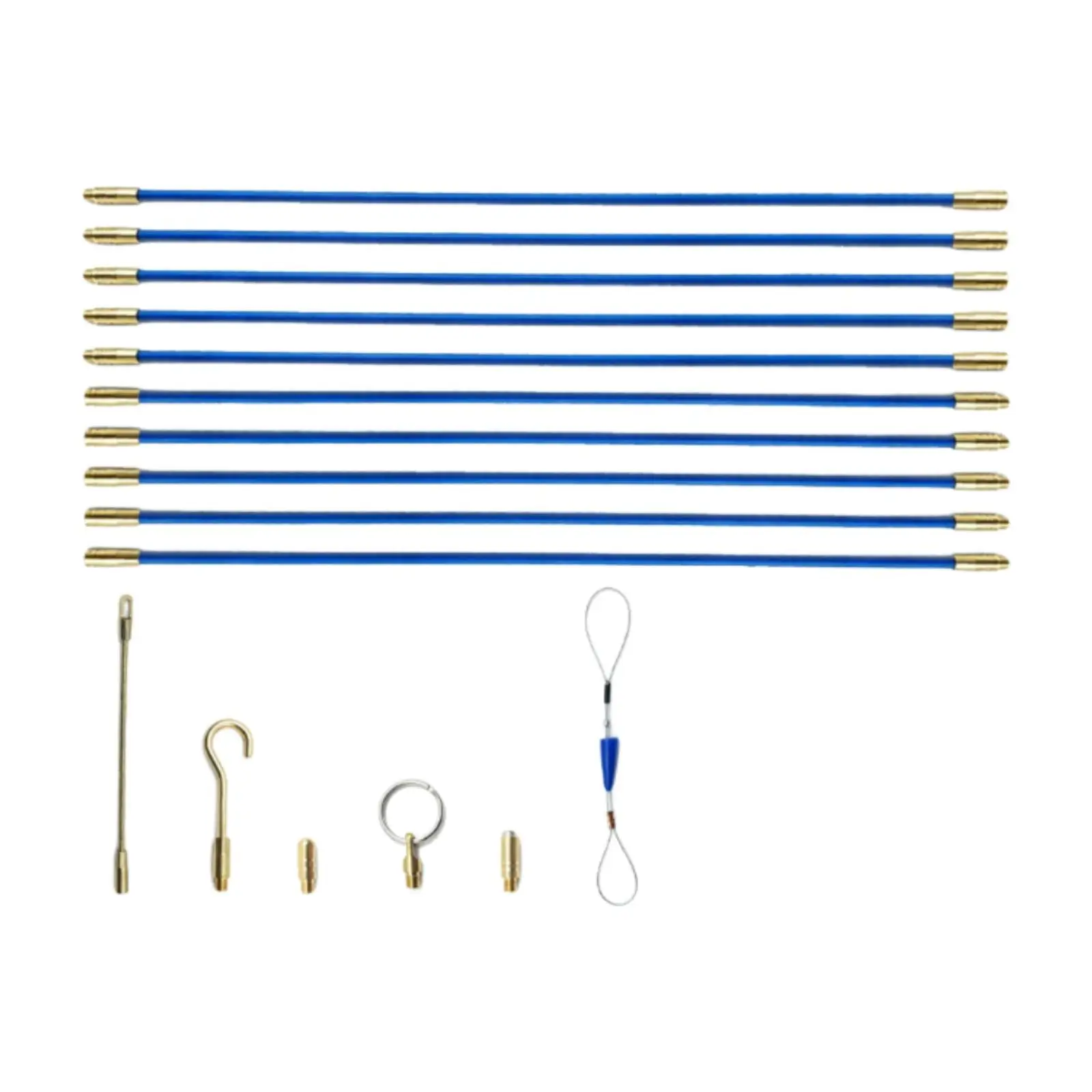 10 Pieces Fiberglass Wire Pulling Rods Slim Wire Pulling Rods Portable for Walls