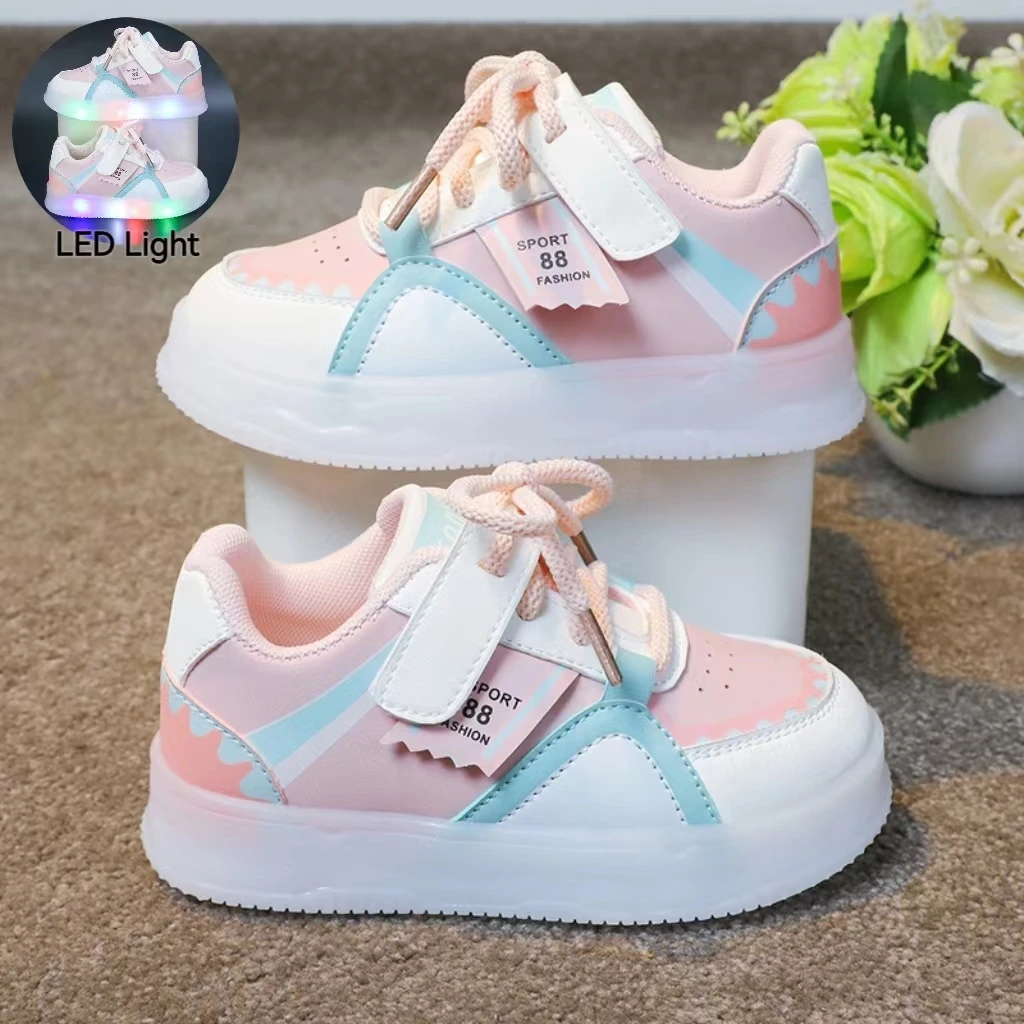 Little Kids Sneakers with Light for All Seasons; Boys and Girls New Fashion  Sneakers Light Weight