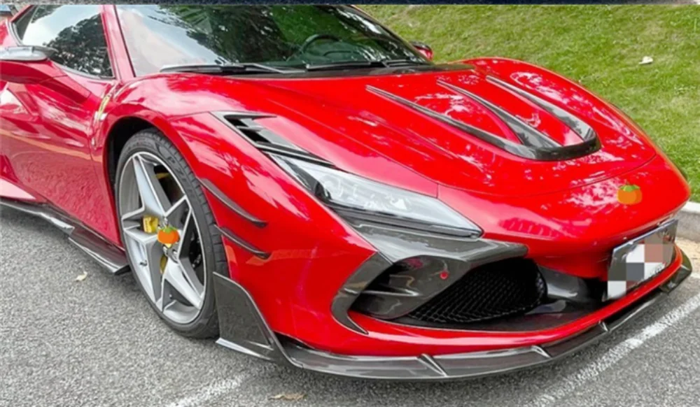 

Suitable for Ferrari F8 Modified M Model Carbon Fiber Front Lip Diffuser Body Kit Bumper Lower Lip