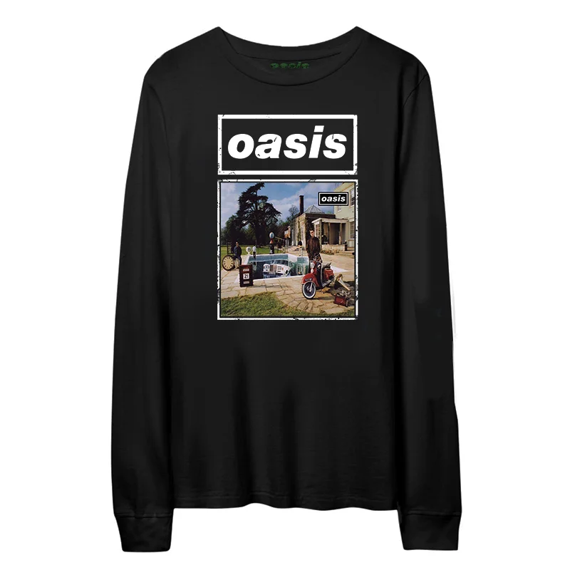 

Мужская свободная футболка в стиле уличный панк, классическая круглая футболка Ne Long Sve, хлопчатобумажная ткань, молодежная модная футболка с принтом против морщин