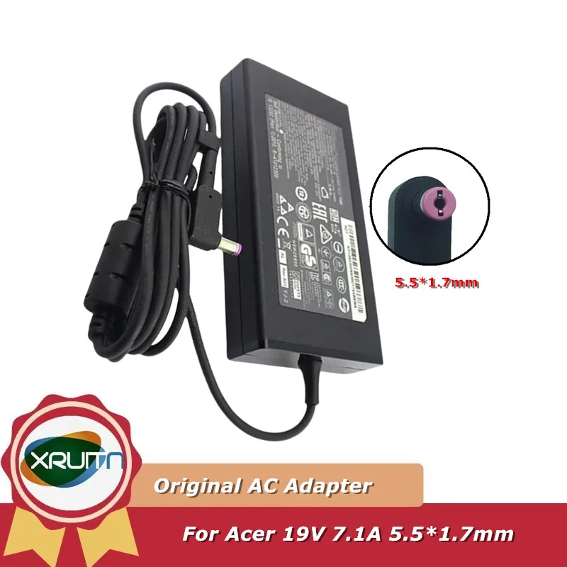

19V 7.1A 135W 5.5*1.7mm Laptop AC Adapter Charger For ACER Aspire V17 Nitro 5 np515-52 PA-1131-16 ADP-135KB VX5 VN7-792G-59CL