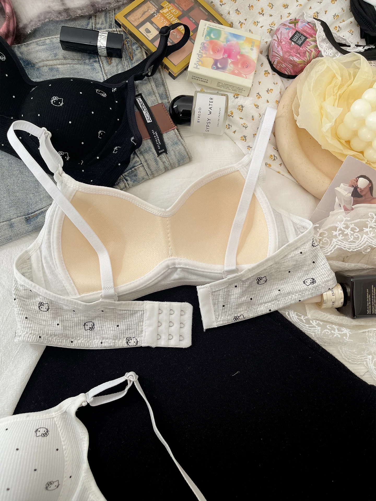 Sweet And Cute Cat Underwear Lolita Girls Gather Comfortable No Steel Hoop Thin Breathable Student High School Bun Bra - view 3