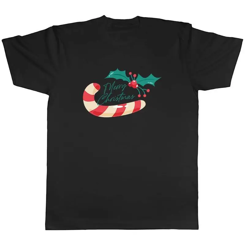 Merry Christmas Candy Cane Xmas Mens Unisex TShirt Tee Gift